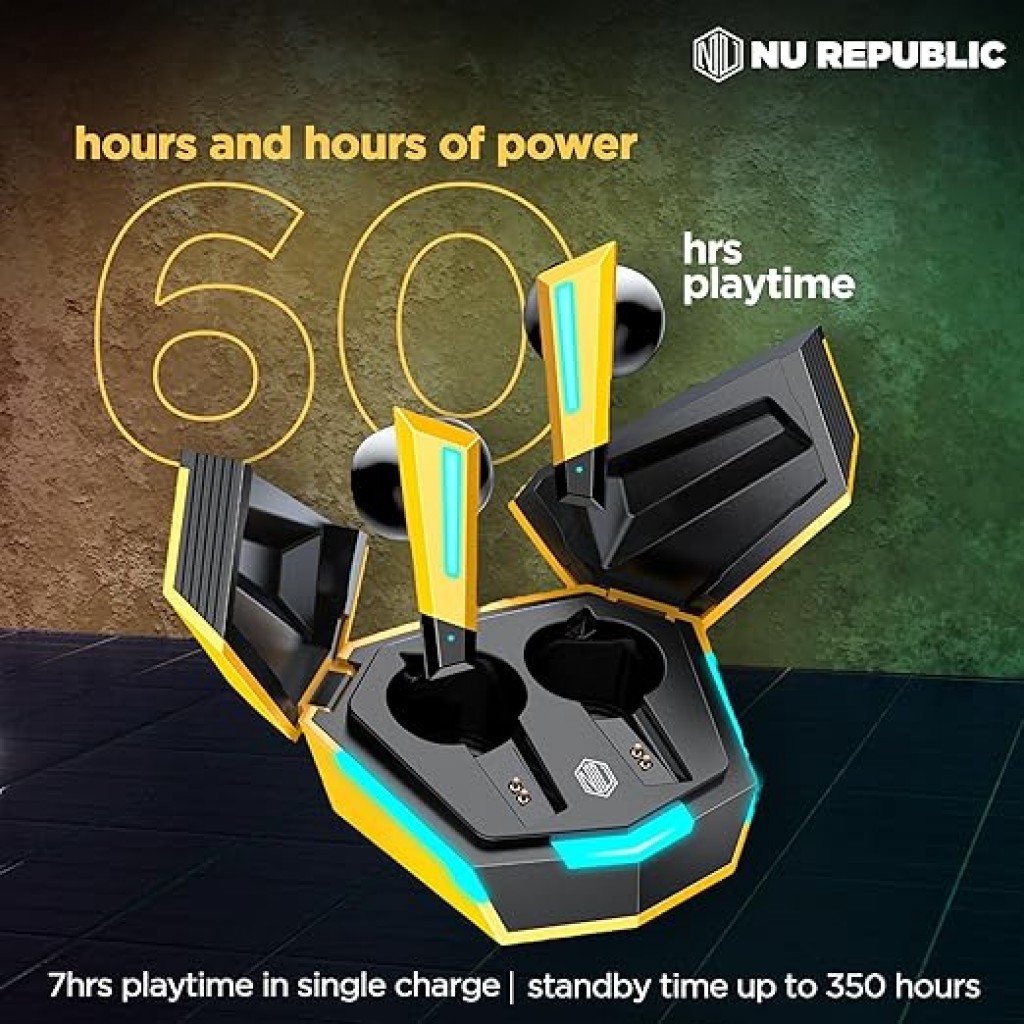 Nu Republic Transform-X Earphone, Earbuds Bluetooth Wireless with X-Bass, ENC Technology 