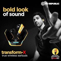 Nu Republic Transform-X Earphone, Earbuds Bluetooth Wireless with X-Bass, ENC Technology 