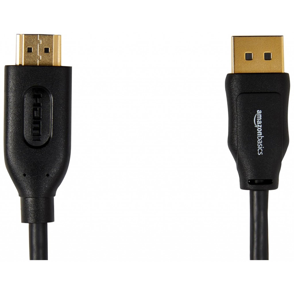 Amazon Basics 6-Feet DisplayPort (not USB port) to HDMI Cable Black Amazon Basics 6-Feet DisplayPort (not USB port) to HDMI Cable Black