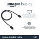 Amazon Basics High-Speed Braided HDMI Cable - 3 Feet - Supports Ethernet, 3D, 4K and Audio Return (Black)