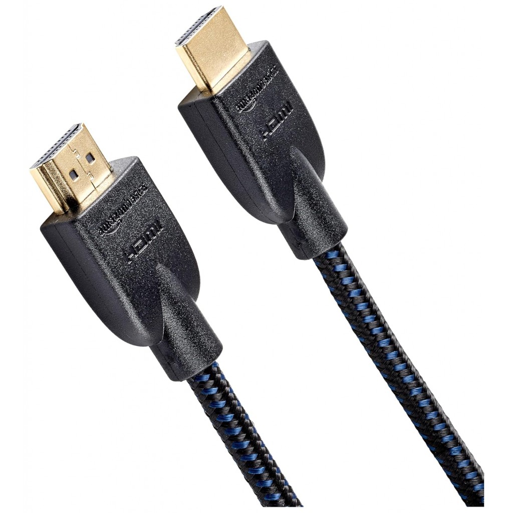 Amazon Basics High-Speed Braided HDMI Cable - 3 Feet - Supports Ethernet, 3D, 4K and Audio Return (Black) Amazon Basics High-Speed Braided HDMI Cable - 3 Feet - Supports Ethernet, 3D, 4K and Audio Return (Black)