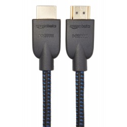 Amazon Basics High-Speed Braided HDMI Cable - 3 Feet - Supports Ethernet, 3D, 4K and Audio Return (Black)