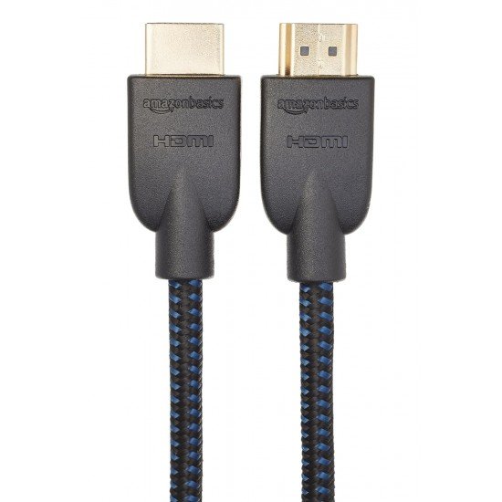 Amazon Basics High-Speed Braided HDMI Cable - 3 Feet - Supports Ethernet, 3D, 4K and Audio Return (Black)