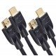 Amazon Basics High-Speed HDMI Cable, 3 Feet (Black, 2-Pack) - Supports Ethernet, 3D, 4K video