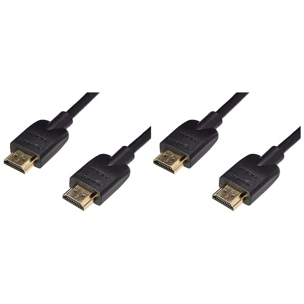Amazon Basics High-Speed HDMI Cable, 3 Feet (Black, 2-Pack) - Supports Ethernet, 3D, 4K video Amazon Basics High-Speed HDMI Cable, 3 Feet (Black, 2-Pack) - Supports Ethernet, 3D, 4K video