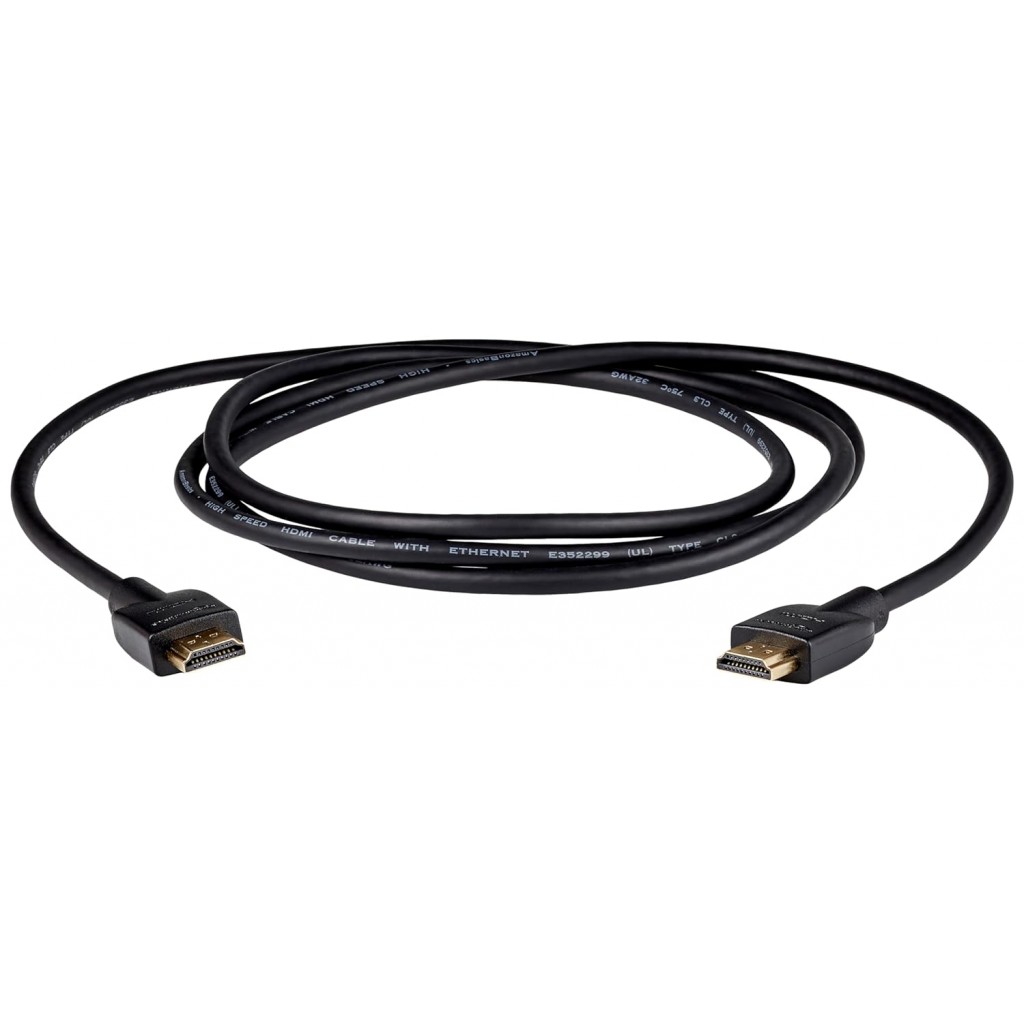 Amazon Basics High-Speed HDMI Cable, 3 Feet (Black, 2-Pack) - Supports Ethernet, 3D, 4K video Amazon Basics High-Speed HDMI Cable, 3 Feet (Black, 2-Pack) - Supports Ethernet, 3D, 4K video