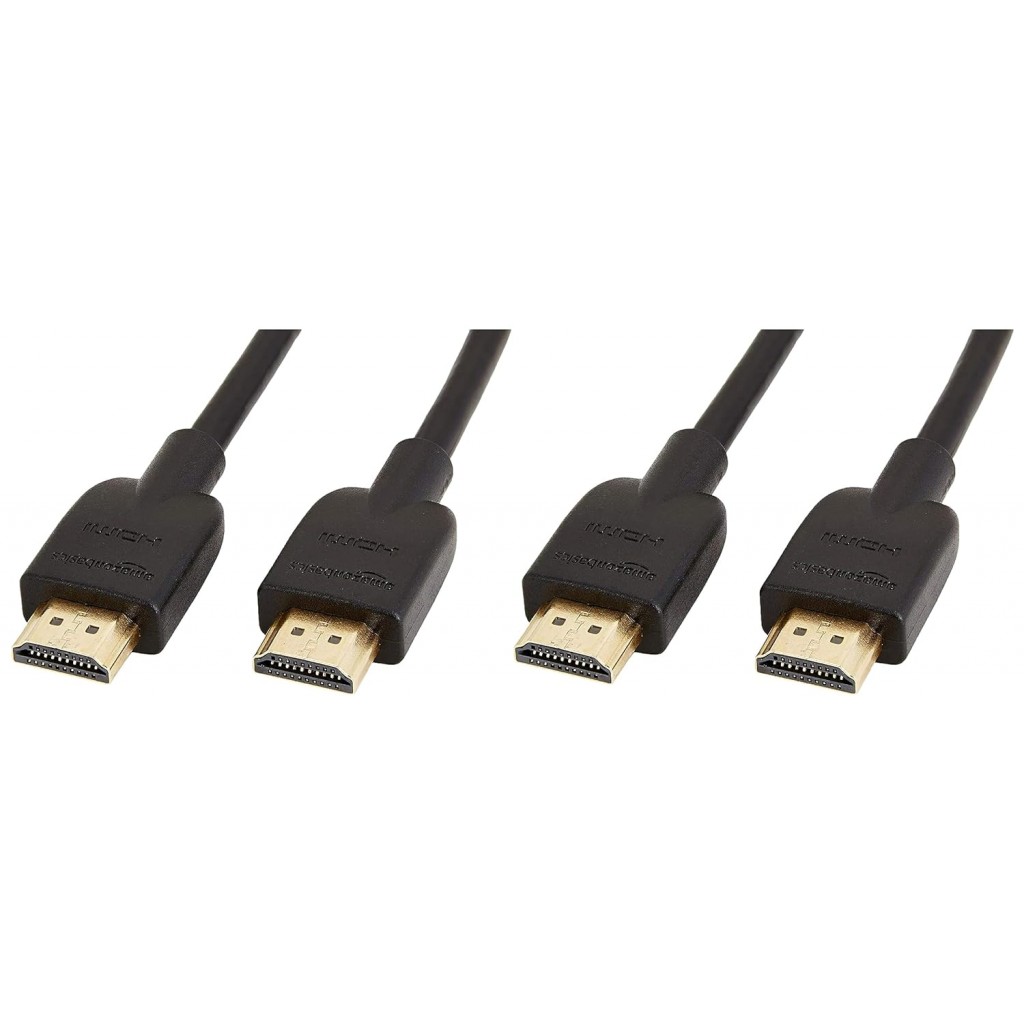 Amazon Basics High-Speed HDMI Cable, 3 Feet (Black, 2-Pack) - Supports Ethernet, 3D, 4K video Amazon Basics High-Speed HDMI Cable, 3 Feet (Black, 2-Pack) - Supports Ethernet, 3D, 4K video