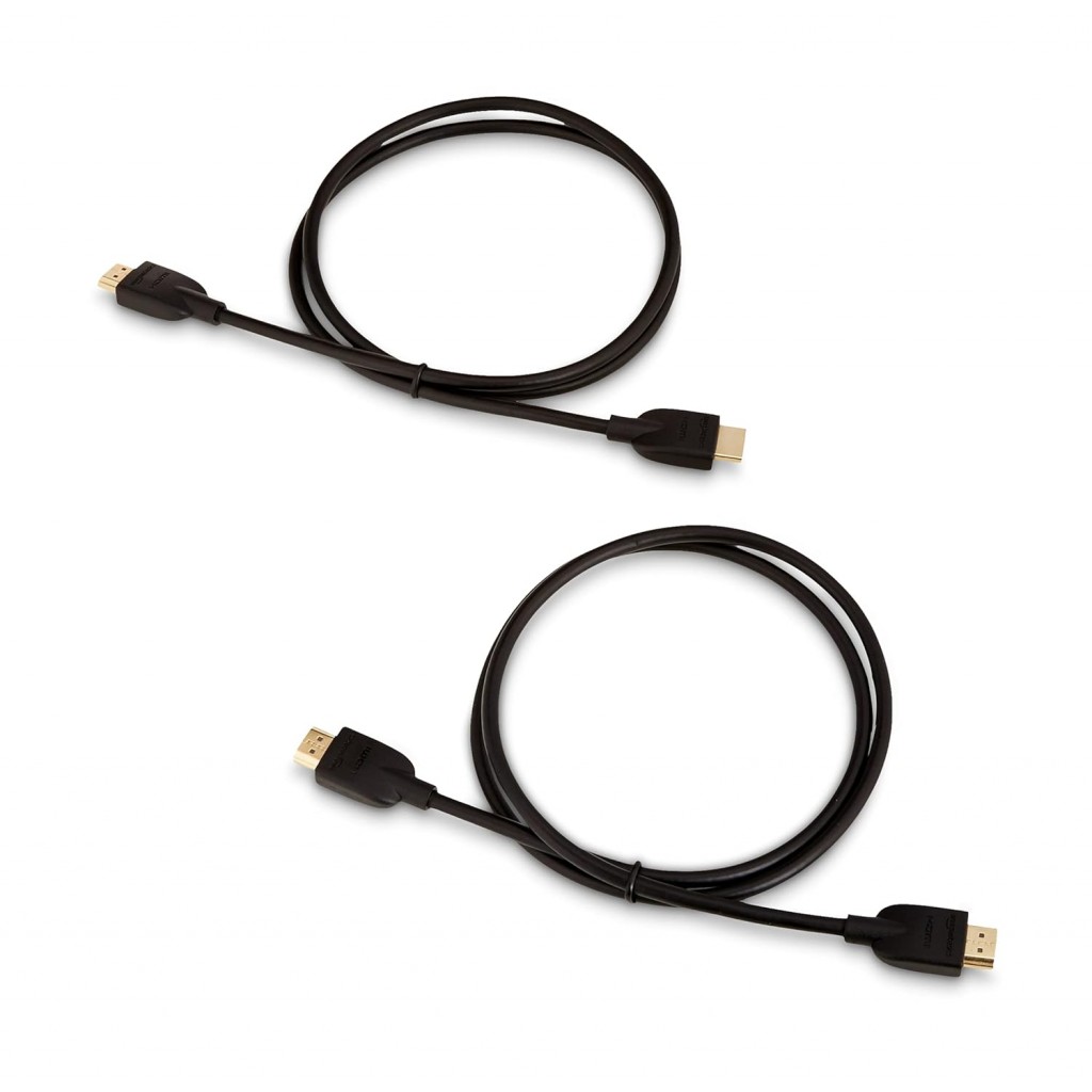 Amazon Basics High-Speed HDMI Cable, 3 Feet (Black, 2-Pack) - Supports Ethernet, 3D, 4K video Amazon Basics High-Speed HDMI Cable, 3 Feet (Black, 2-Pack) - Supports Ethernet, 3D, 4K video