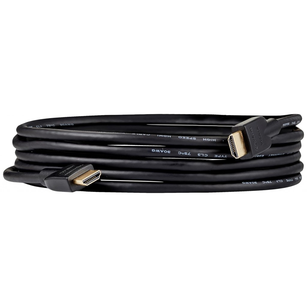 Amazon Basics High-Speed HDMI Cable, 3 Feet (Black, 2-Pack) - Supports Ethernet, 3D, 4K video Amazon Basics High-Speed HDMI Cable, 3 Feet (Black, 2-Pack) - Supports Ethernet, 3D, 4K video