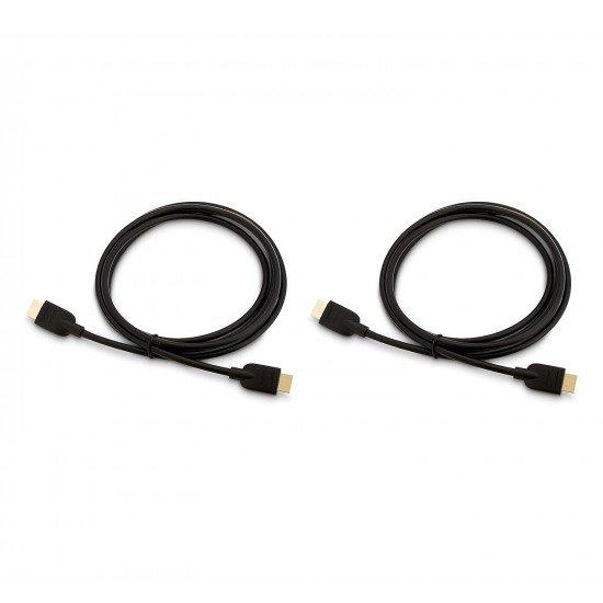 Amazon Basics High-Speed HDMI Cable, 3 Feet (Black, 2-Pack) - Supports Ethernet, 3D, 4K video