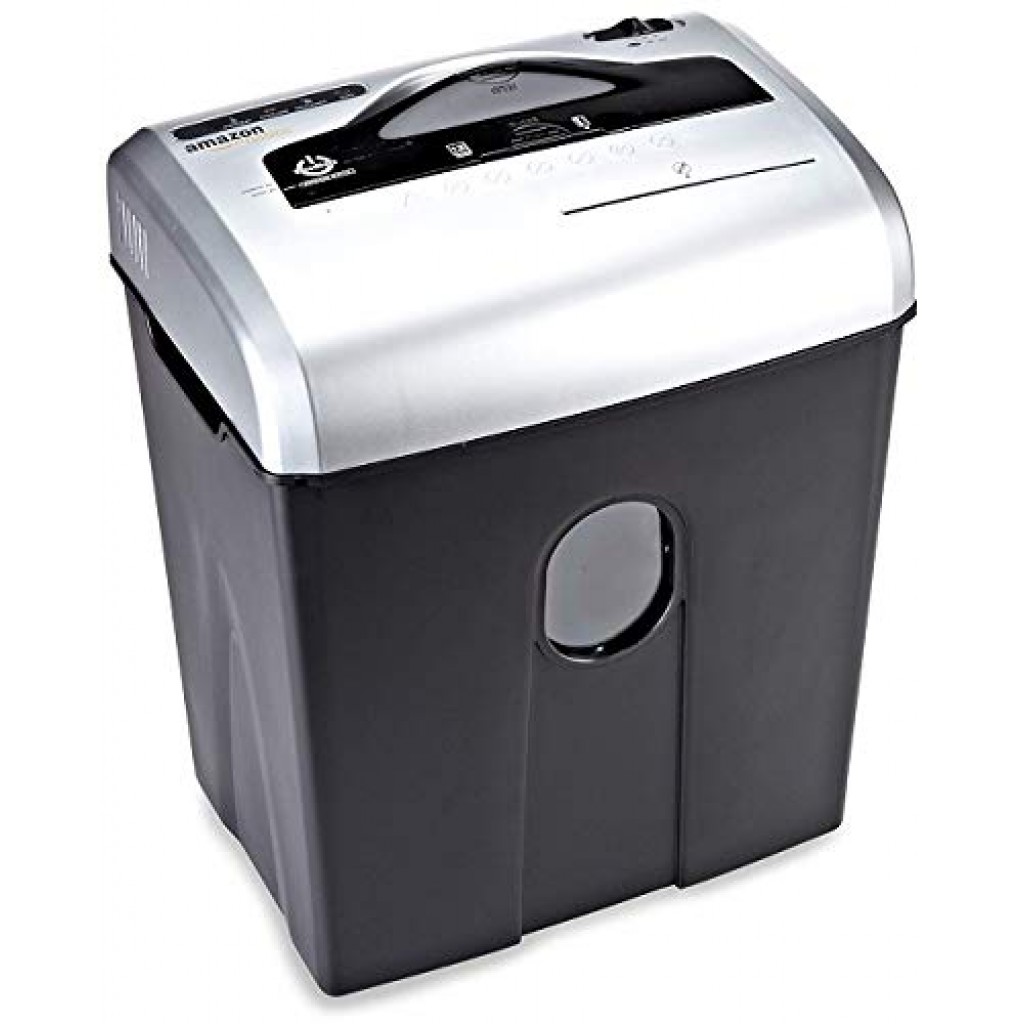 AmazonBasics 12-Sheet Cross Cut Paper With CD and Credit Card Shredder With 18 Liter Waste Basket Capacity