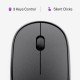 Ambrane SliQ Wireless Optical Mouse with 2.4GHz, USB Nano Dongle, 3 Keys with Silent Clicks, 1200 DPI, Comfortable Grip (Black)