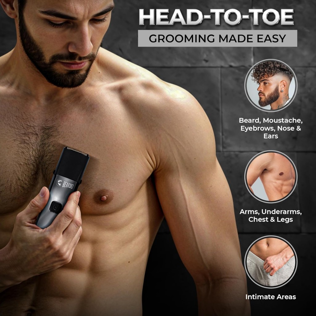 Beardo Chrome Beast Multipurpose Full Body Groomer Trimmer Set For Men | 40 Length Settings | 8 attachments  Beardo Chrome Beast Multipurpose Full Body Groomer Trimmer Set For Men | 40 Length Settings | 8 attachments