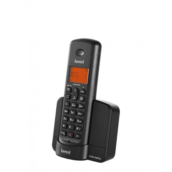 Beetel X90 Cordless 2.4Ghz Landline Phone with Caller ID Display, Stores 50 Contacts, Upto 8Hrs of Talk time, (Black X90)