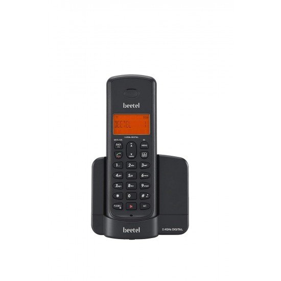 Beetel X90 Cordless 2.4Ghz Landline Phone with Caller ID Display, Stores 50 Contacts, Upto 8Hrs of Talk time, (Black X90)