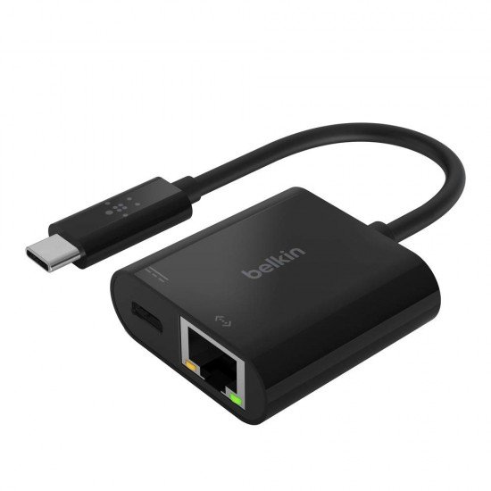 Belkin USB-C to HDMI Adapter + Charge (Supports 4K UHD Video, Pass-Through Power up to 60W for Connected Devices) HDMI Adapter- Black