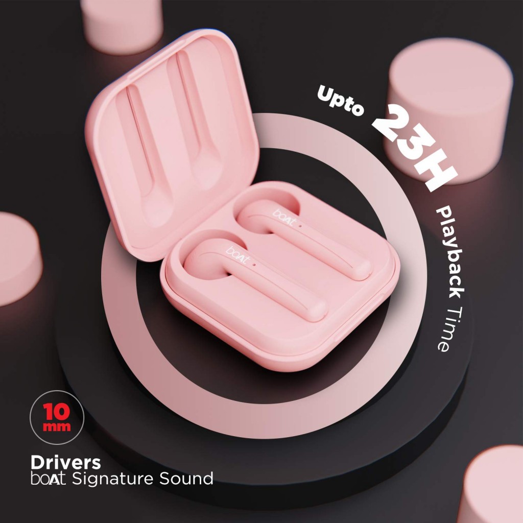 Boat Airdopes 481V2 Bluetooth Truly Wireless Earbuds with Mic (Rose Gold) Boat Airdopes 481V2 Bluetooth Truly Wireless Earbuds with Mic (Rose Gold)