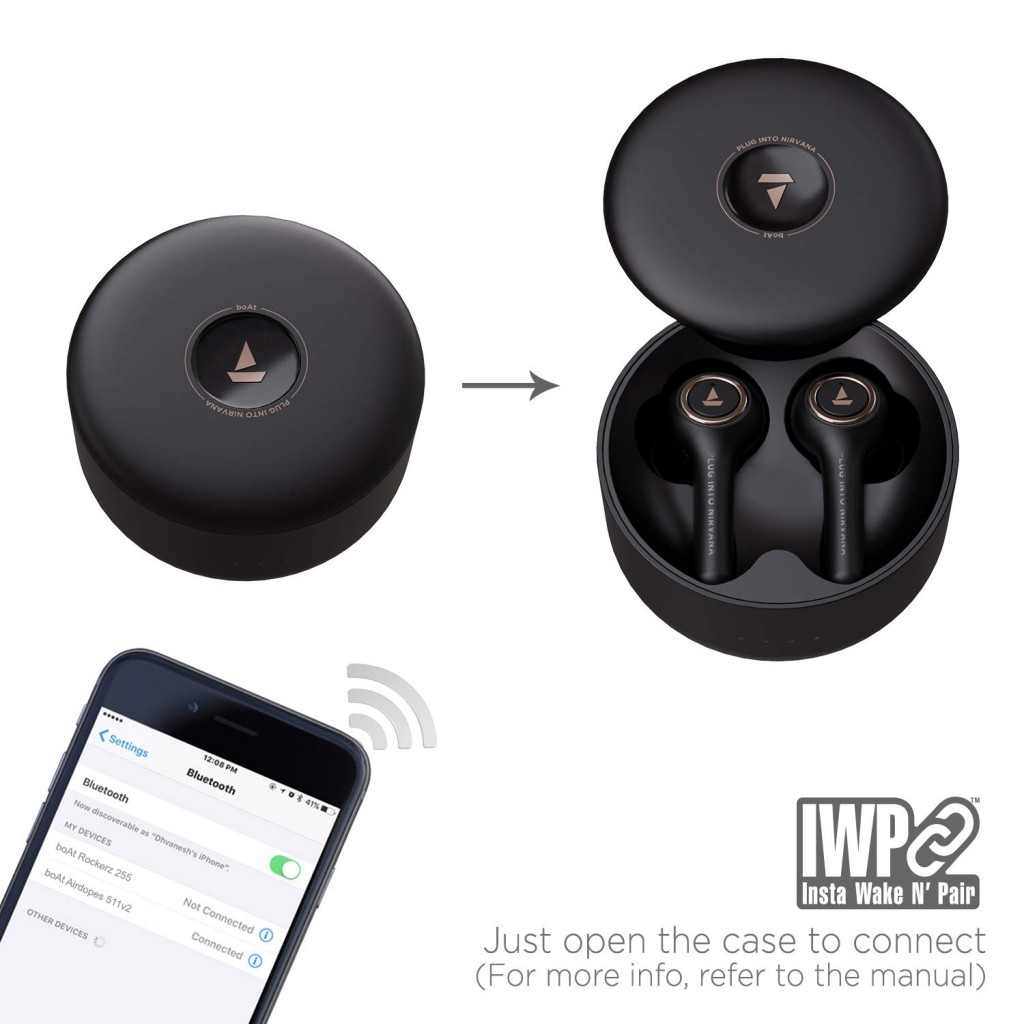 Boat Airdopes 511V2 TWS Ear-Buds with IWP Technology, Ergonomic Sound(Active Black) Boat Airdopes 511V2 TWS Ear-Buds with IWP Technology, Ergonomic Sound(Active Black)