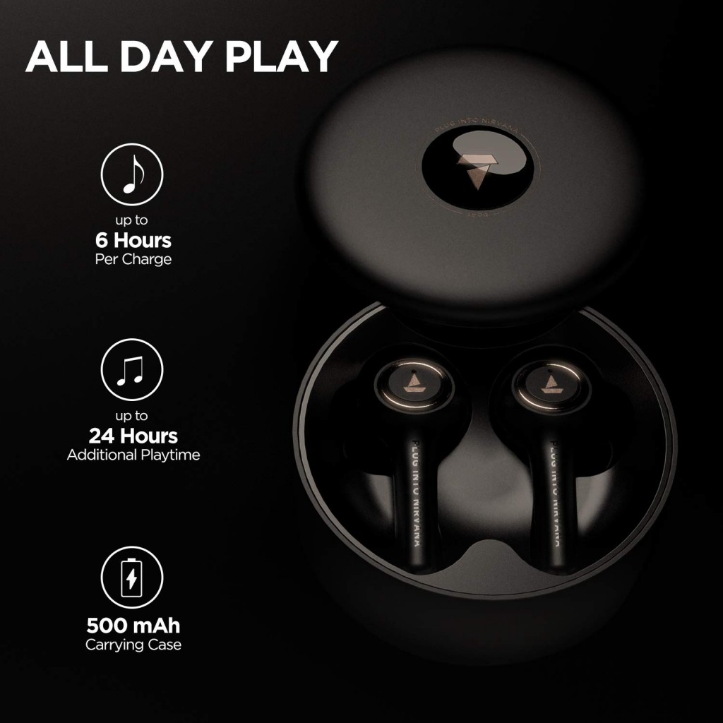 Boat Airdopes 511V2 TWS Ear-Buds with IWP Technology, Ergonomic Sound(Active Black) Boat Airdopes 511V2 TWS Ear-Buds with IWP Technology, Ergonomic Sound(Active Black)