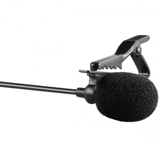 Boya ByM1 Auxiliary Omnidirectional Lavalier Condenser Microphone with 20ft Audio Cable (Black)