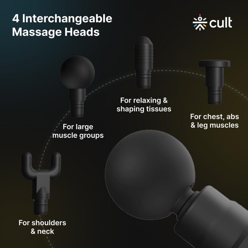 CULT Volt, Full Body Professional Gun Massager, QuietMotion Tech, Deep Tissue Percussions, 3000mAh battery, 6 Speed levels CULT Volt, Full Body Professional Gun Massager, QuietMotion Tech, Deep Tissue Percussions, 3000mAh battery, 6 Speed levels