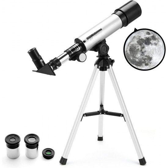 Cezo Telescope 90X Zoom HD Focus Astronomical Telescope Refractor with Mobile Stand and Portable Tripod Stand