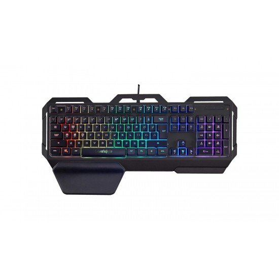 Cosmic Byte CB-GK-17 Galactic Wired Gaming Keyboard with Aluminium Body, 7 Color RGB Backlit with Effects, Anti-Ghosting (Black)