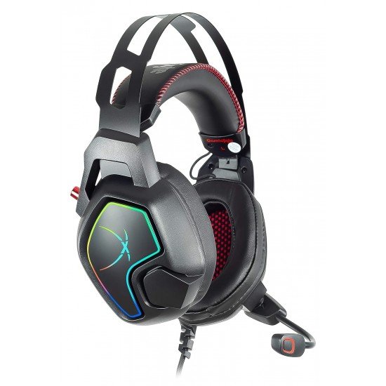 Cosmic Byte Equinox Europa 7.1 USB Dual Driver Gaming Wired Headset with Software, Spectra RGB LED and ENC Microphone (Black, Pack Of 1)