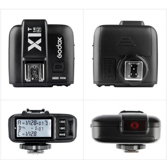 Godox X1N 2.4GHz i-TTL Wireless Transmitter and Receiver Trigger Set for Nikon (Black)