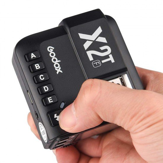 Godox X2T-F TTL Wireless Trigger Flash 2.4G 1/8000s HSS TTL-Convert-Manual Function for Canon 1/8000s Sony Cameras with Andoer Cleaning Cloth