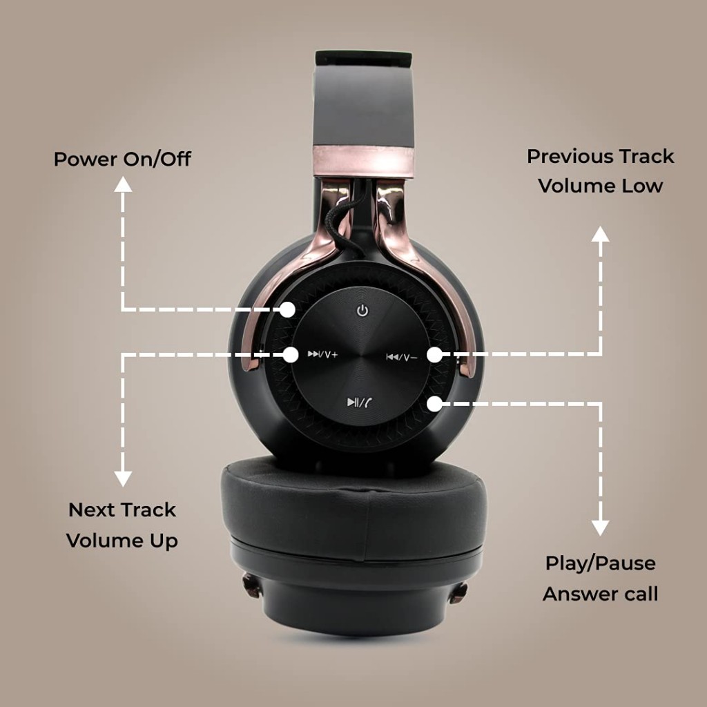 HAMMER Bash Over The Ear Wireless Bluetooth Headphones with Mic, Deep Bass, Foldable Headphones, (Black) HAMMER Bash Over The Ear Wireless Bluetooth Headphones with Mic, Deep Bass, Foldable Headphones, (Black)