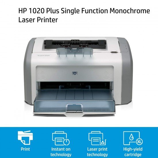 HP 1020 Plus Single Function Laser Printer (Black) Refurbished