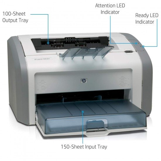 HP 1020 Plus Single Function Laser Printer (Black) Refurbished