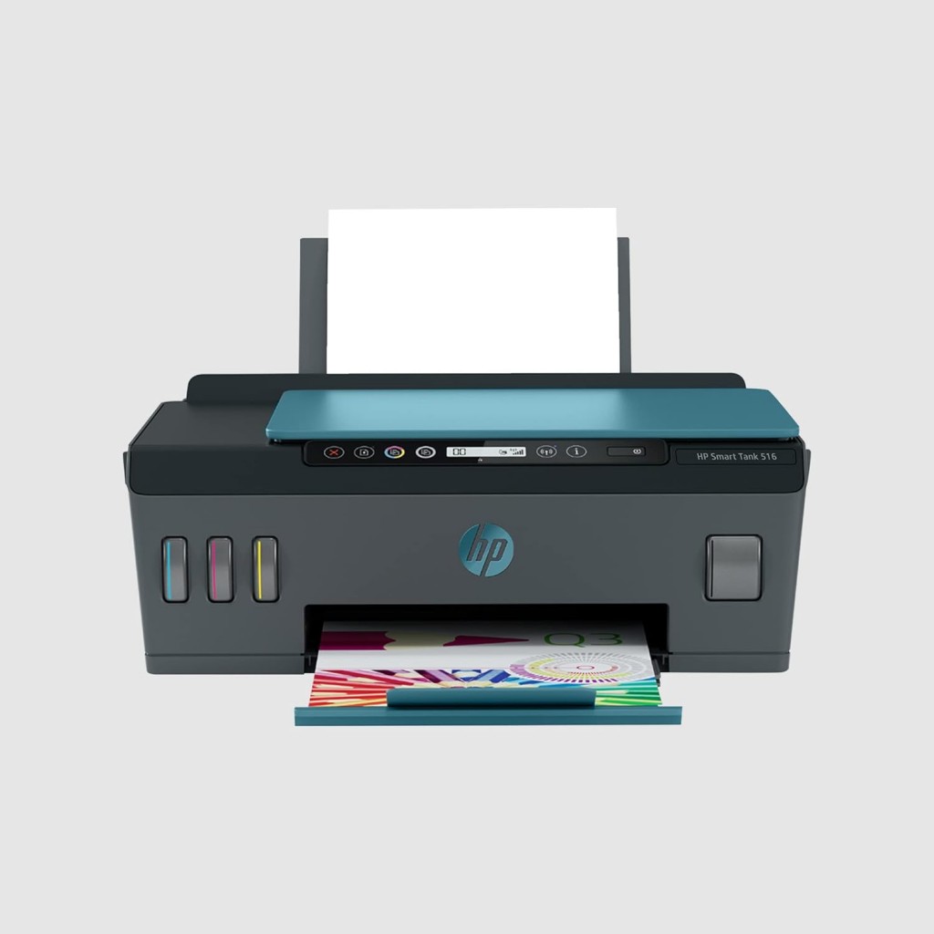 HP Ink Tank 516 Color Printer, Scanner, & Copier with High Capacity Tank for Home, (refurbished)