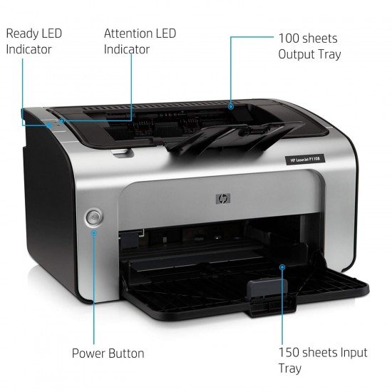 HP Laserjet P1108 Single Function Monochrome Laser Printer Refurbished