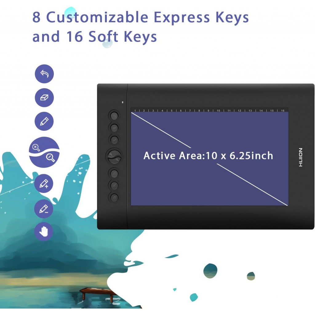 Insiprpy H610 Pro V2 Android Support Graphics Drawing Tablet with Battery-Free Stylus Tilt 8192 Pen Pressure 8 Press Keys for Art Animation Beginner-10inch Insiprpy H610 Pro V2 Android Support Graphics Drawing Tablet with Battery-Free Stylus Tilt 8192 Pen Pressure 8 Press Keys for Art Animation Beginner-10inch