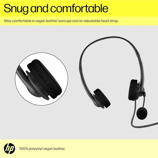 Hp Stereo 3.5Mm G2 Wired Over Ear Headphones with Control and Mute Button (428H6Aa, Black)