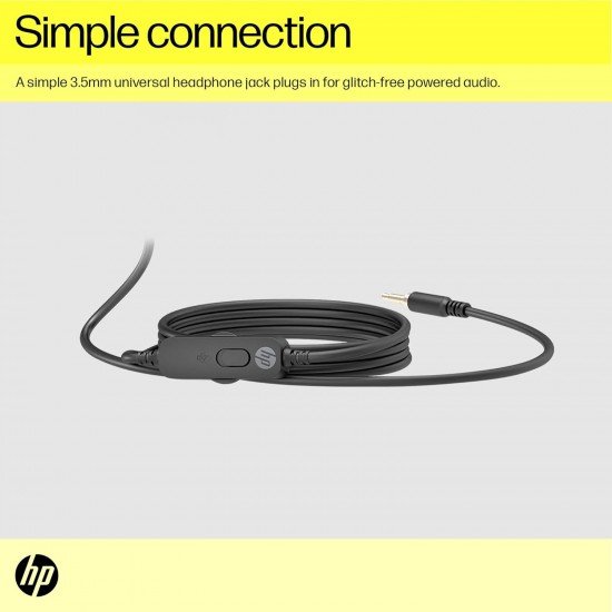 Hp Stereo 3.5Mm G2 Wired Over Ear Headphones with Control and Mute Button (428H6Aa, Black)