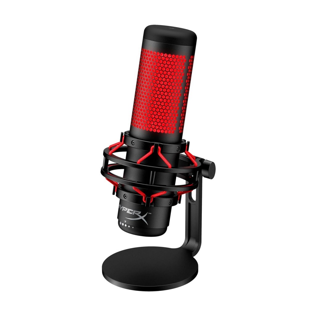 HyperX QuadCast - USB Condenser Gaming Unidirectional Microphone, for PC, PS4 and Mac, Red LED - Black (HX-MICQC-BK) HyperX QuadCast - USB Condenser Gaming Unidirectional Microphone, for PC, PS4 and Mac, Red LED - Black (HX-MICQC-BK)