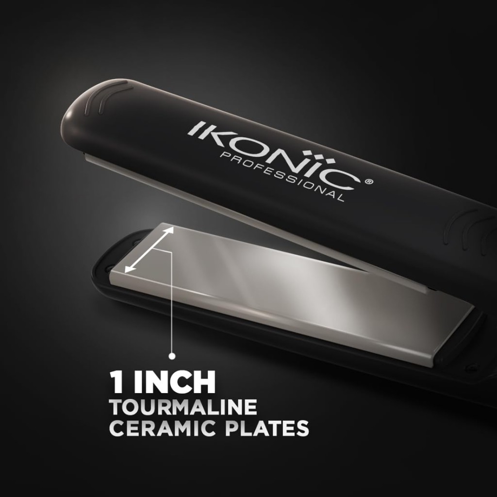 Ikonic Pro Straight Hair Straightener, Black| Floating Ceramic Plates| Nano Titanium Technology| Overheat protection Ikonic Pro Straight Hair Straightener, Black| Floating Ceramic Plates| Nano Titanium Technology| Overheat protection
