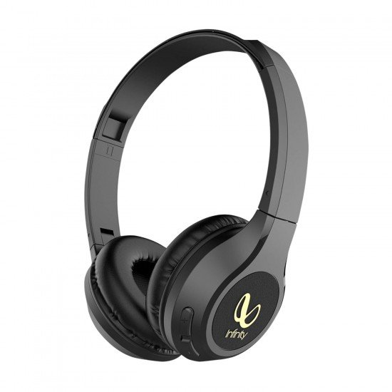 Infinity - JBL Glide 500, 20 Hrs Playtime with Quick Charge, Wireless On Ear Headphone with Mic (Black)