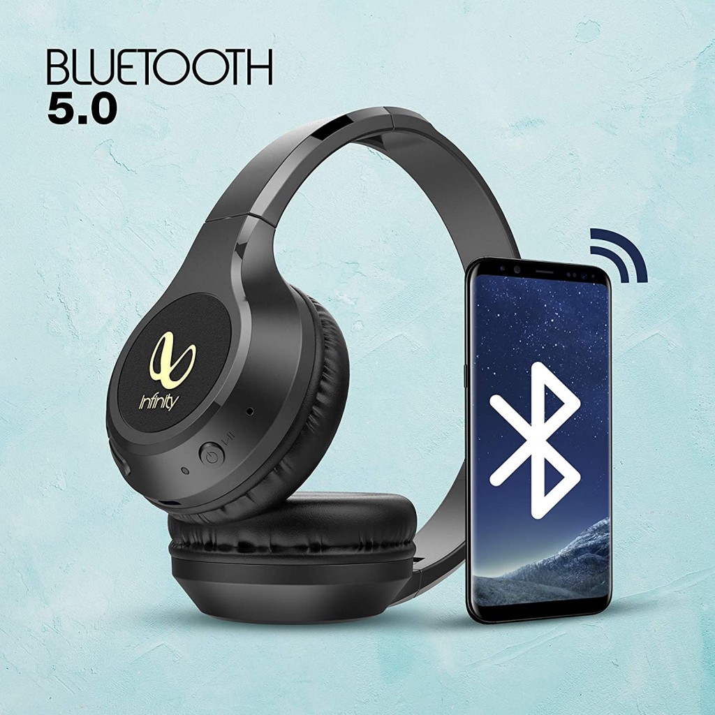 Infinity - JBL Glide 500, 20 Hrs Playtime with Quick Charge, Wireless On Ear Headphone with Mic (Black) Infinity - JBL Glide 500, 20 Hrs Playtime with Quick Charge, Wireless On Ear Headphone with Mic (Black)