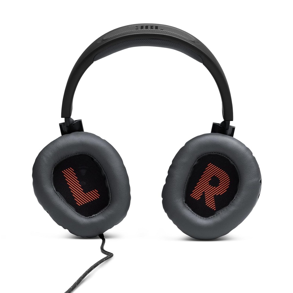 JBL Quantum 100 Wired Over Ear Gaming Headphones with Mic, 40mm Dynamic Drivers, Quantum Sound (Black) JBL Quantum 100 Wired Over Ear Gaming Headphones with Mic, 40mm Dynamic Drivers, Quantum Sound (Black)