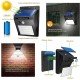 AIRTREE JY-6009 0.55W Solar Light, Black, Square 3w Led Solar Power Wall Light.