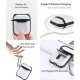 Eggshell Transparent Clear Protective Case Cover For Airpods 1 & 2 - Black