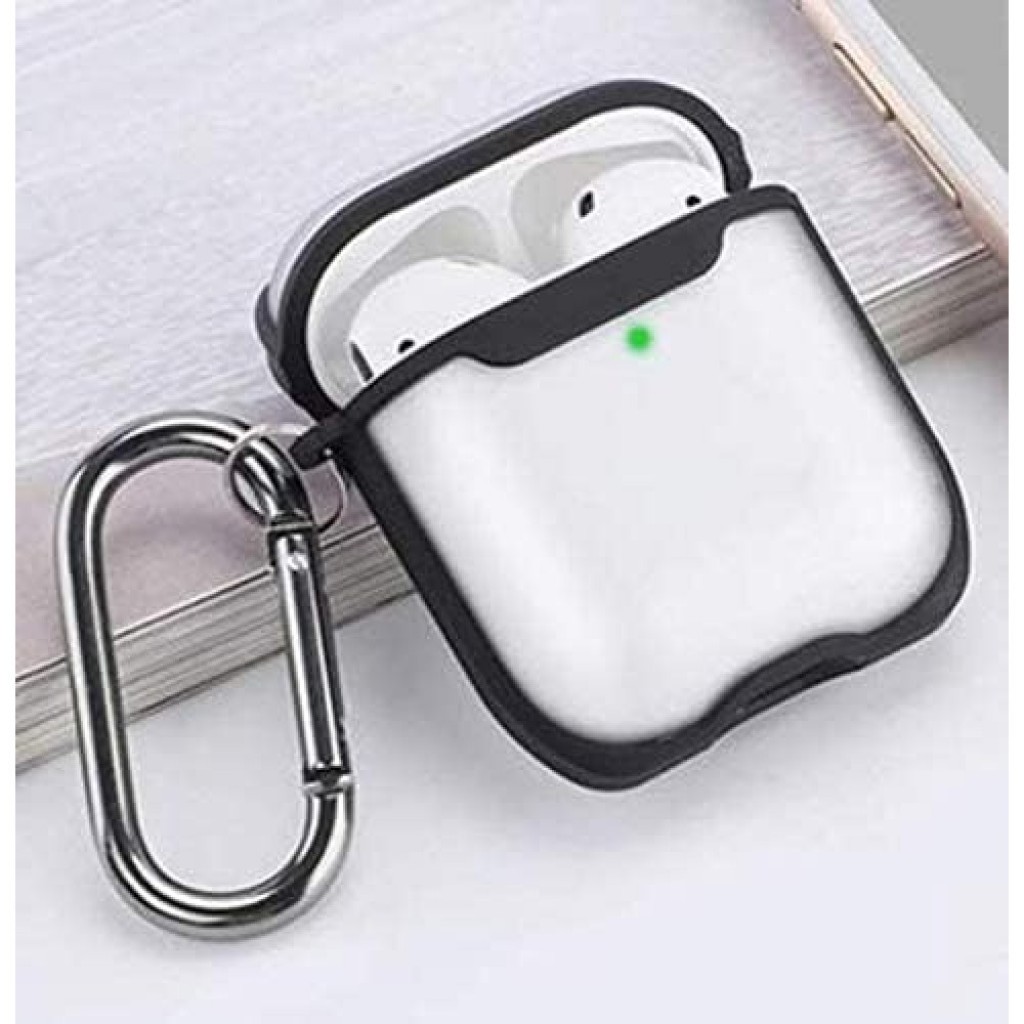Eggshell Transparent Clear Protective Case Cover For Airpods 1 & 2 - Black Eggshell Transparent Clear Protective Case Cover For Airpods 1 & 2 - Black