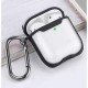 Eggshell Transparent Clear Protective Case Cover For Airpods 1 & 2 - Black