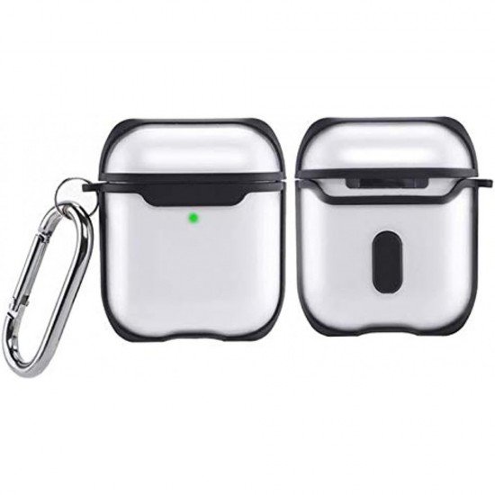 Eggshell Transparent Clear Protective Case Cover For Airpods 1 & 2 - Black