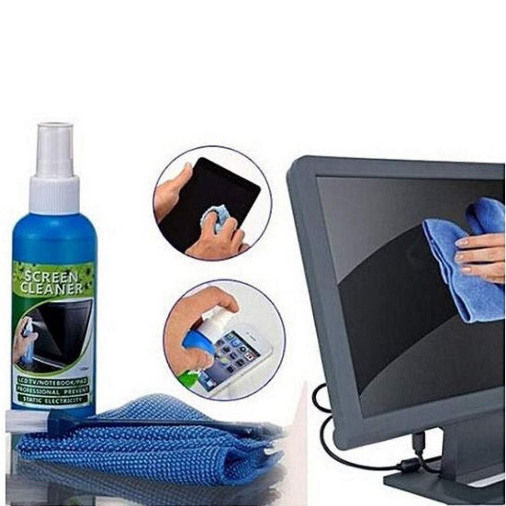 AIRTREE 3 in 1 Screen Cleaning Kit with Brush and Micro Cloth for PC, laptops, LCD led mobiles and TV AIRTREE 3 in 1 Screen Cleaning Kit with Brush and Micro Cloth for PC, laptops, LCD led mobiles and TV
