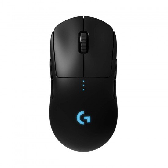 Logitech G PRO Wireless Gaming Mouse, Hero 25K Sensor, 25,600 DPI, RGB, Ultra Lightweight, 4-8 Programmable Buttons, Black